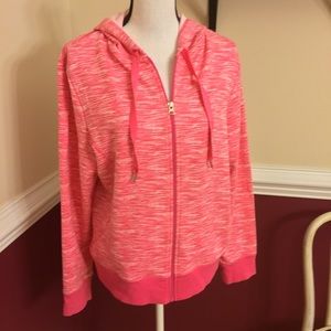 Danskin now zip up size XXL 20 pink white